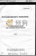 NUCLEAR SECURITY PERSONNEL NUREG-0219（ PDF版）