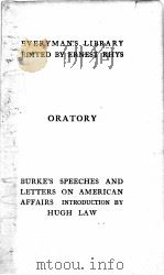 BURKE‘S & SPEECHES & LETTERS on AMERICAN AFFAIRS   1915  PDF电子版封面     
