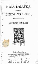 NINA BALATKA LINDA TRESSEL   1951  PDF电子版封面    ANTHONY TROLLOPE 