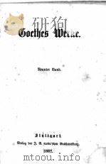 GOETHES WERKE 3-4   1867  PDF电子版封面     