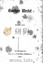 GOETHES WERKE 7-8   1867  PDF电子版封面     