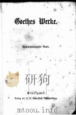 GOETHES WERKE 21-22   1867  PDF电子版封面     