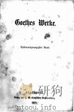 GOETHES WERKE 27-28   1867  PDF电子版封面     