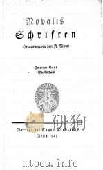 NOVALIS SCHRIFTEN 2   1923  PDF电子版封面     