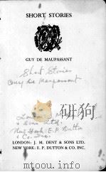 SHORT STORIES GUY DE MAUPASSANT（1934 PDF版）