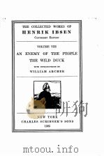 AN ENEMY OF THE PEOPLE THE WILD DUCK   1925  PDF电子版封面     