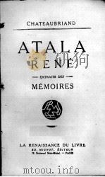 ATALA RENE EXTRAITS DE SMEMOIRES     PDF电子版封面     