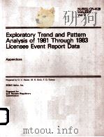 EXPLORATORY TREND AND PATTERN ANALYSIS OF 1981 THROUGH 1983 LICENSEE EVENT REPORT DATA NUREG/CR-4129     PDF电子版封面     