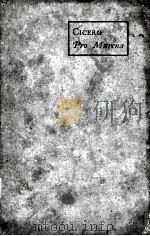 M.T.CICERONIS ORATIO PRO L.MURENA（1914 PDF版）