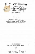 M.T.CICERONIS PRO L.CORNELIO BALBO ORATIO   1908  PDF电子版封面    JAMES S.REID 