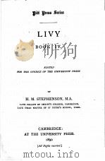 LIVY BOOK Ⅳ   1890  PDF电子版封面    H.M.STEPHENSON 