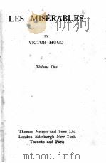 LES MISERABLES VOLUME ONE     PDF电子版封面    VICTOR HUGO 