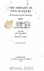 THE SERVANT OF TWO MASTERS SECOND EDITION（1952 PDF版）