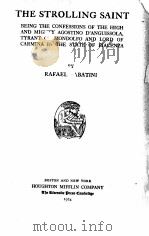 THE STROLLING SAINT   1924  PDF电子版封面    RAFAEL ABATINI 