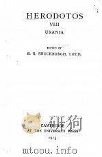 HERODOTOS Ⅷ URANIA   1915  PDF电子版封面    E.S.SHUCKBURGH 