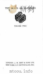 THE PLAYS OF EURIPIDES VOLUME TWO   1947  PDF电子版封面     