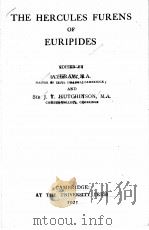 THE HERCULES FURENS OF EURIPIDES   1921  PDF电子版封面    A.GRAY AND J.T.HUTCHINSON 