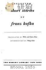 SHORT STORIES OF FRANZ KAFKA（1952 PDF版）