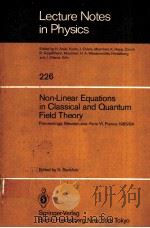 NON-LINEAR EQUATIONS IN CLASSICAL AND QUANTUM FIELD THEORY   1984  PDF电子版封面  354015213X  N.SANCHEZ 