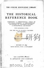 THE HISTORICAL REFERENCE BOOK   1918  PDF电子版封面    LOUIS HEILPRIN 