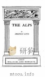 THE ALPS（1914 PDF版）