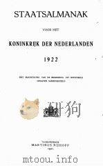 STAATSALMANAK VOOR HET KONINKRIJK DER NEDERLANDEN 1922   1921  PDF电子版封面     
