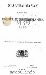 STAATSALMANK VOOR HET KONINKRIJK DER NEDERLANDEN 1905   1904  PDF电子版封面     