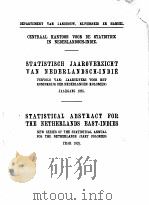 STATISTICAL ABSTRACT FOR THE NETHERLANDS EAST-INDIES YEAR 1925   1926  PDF电子版封面     