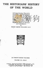 THE HISTORIANS‘ HISTORY OF THE WORLD VOLUME IX   1926  PDF电子版封面     