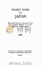 POCKET GUIDE TO JAPAN   1939  PDF电子版封面     
