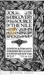 DISCOVERY OF THE SOURCE OF NILE   1922  PDF电子版封面     