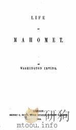 LIFE OF MAHOMET   1850  PDF电子版封面     