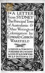 A LETTER FROM SYDNEY   1929  PDF电子版封面     