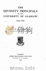 THE DIVINITY PRINCIPALS IN THE UNIVERSITY OF GLASGOW（1917 PDF版）