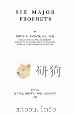 SIX MAJOR PROPHETS     PDF电子版封面    EDWIN E.SLOSSON 