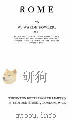 ROME   1928  PDF电子版封面    W.WARDE FOWLER 