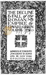 THE DECLINE & FALL OF THE ROMAN EMPIRE VOLUME TWO（1914 PDF版）
