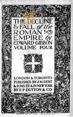 THE DECLINE & FALL OF THE ROMAN EMPIRE VOLUME FOUR（1922 PDF版）