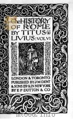 THE HISTORY OF ROME VOLUME Ⅵ     PDF电子版封面    TITUS LIVIUS 