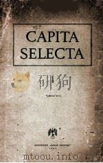 CAPITA SELECTA Ⅰ   1961  PDF电子版封面    M.NATSIR 