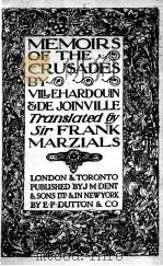 MEMOIRS OF THE CRUSADES   1921  PDF电子版封面     
