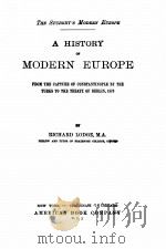 A HISTORY OF MODERN EUROPE（ PDF版）