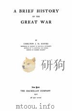 A BRIEF HISTORY OF THE GREAT WAR（1921 PDF版）
