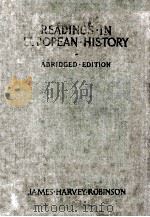READINGS IN EUROPEAN HISTORY ABRIDGED EDITION   1906  PDF电子版封面    JAMES HARVEY ROBINSON 