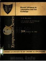 RECENT ADVANCES IN ADSORPTION AND ION EXCHANGE（1982 PDF版）