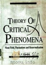 INTRODUCTION TO THE THEORY OF CRITICAL PHENOMENA：MEAN FIELD，FLUCTUATIONS AND RENORMALIZATION（ PDF版）