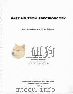 FAST-NEUTRON SPECTROSCOPY  TRANSLATED FROM RUSSIAN  SUPPLEMENT NO.6（1960 PDF版）