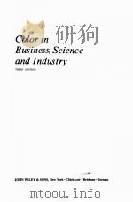 COLOR IN BUSINESS，SCIENCE AND INDUSTRY  THIRD EDITION     PDF电子版封面  0471452122  DEANE B.JUDD AND GUNTER WYSZEC 