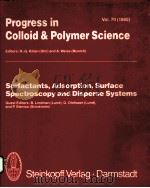 SURFACTANTS ADSORPTION，SURFACE SPECTROSCOPY AND DISPERSE SYSTEMS     PDF电子版封面  3798506671  B.LINDMAN，G.OLOFSSON AND P.STE 