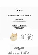 CHAOS AND NONLINEAR DYNAMICS：AN INTRODUCTION FOR SCIENTISTS AND ENGINEERS   1994  PDF电子版封面  0195057600  ROBERT C.HILBORN 